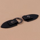 Застёжка-клевант, с кнопкой, 10.5×2.6 см, 3 шт., цвет чёрный - Фото 3