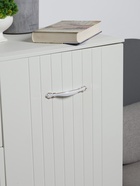 Ручка-скоба мебельная ТУНДРА LIGHT, м/о 96 мм, белая, с золотой вставкой 5131811