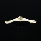 Ручка-скоба LIGHT, м/о 96 мм, белая с золотом - фото 804355834