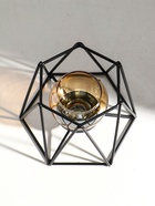 Подсвечник на 1 свечу «Чёрные треугольники», 10×13.5×13.5 см - фото 68048379