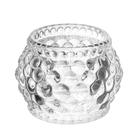 Подсвечник стекло на 1 свечу "Пузырьки на шаре" прозрачный 5х6х6 см - Фото 3