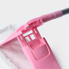 Швабра для мытья пола плоская с телескопической ручкой Raccoon, 40×14×90(120) см, микрофибра - Фото 4