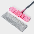 Швабра для мытья пола плоская с телескопической ручкой Raccoon, 40×14×90(120) см, микрофибра - Фото 6