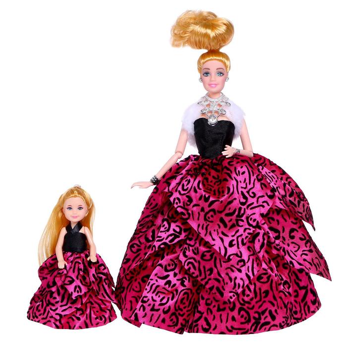 Кукла-модель с дочкой Family Look «Будь в тренде» розовая - фото 1907145555