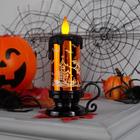 Светодиодная фигура «Свеча золотая» 6×15×6 см, пластик, батарейки AG13×3 (нет в комплекте), свечение тёплое белое - Фото 1