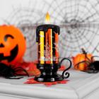 Светодиодная фигура «Свеча золотая» 6×15×6 см, пластик, батарейки AG13×3 (нет в комплекте), свечение тёплое белое - Фото 2