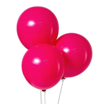 Шар латексный 12", пастель, набор 25 шт., цвет фуксии