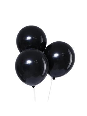 Воздушные шары латексные 12", пастель, 12 шт., чёрные (комплект 2 шт)