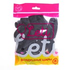 Воздушные шары латексные 12", пастель, 12 шт., чёрные - Фото 3