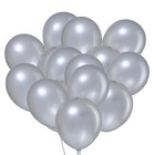 Шары воздушные латексные 12", металл, набор 12 шт., цвет серебро - Фото 2
