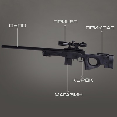 Детское оружие Винтовка «Фурия», стреляет пульками, 6 мм