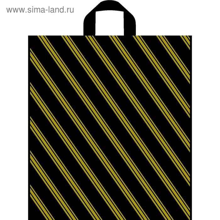 Пакет "Золотая полоса", полиэтиленовый с петлевой ручкой, 44 х 40 см, 43 мкм - Фото 1