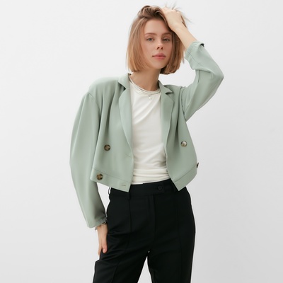 Жакет женский MINAKU: Green trend, зелёный, размер 42