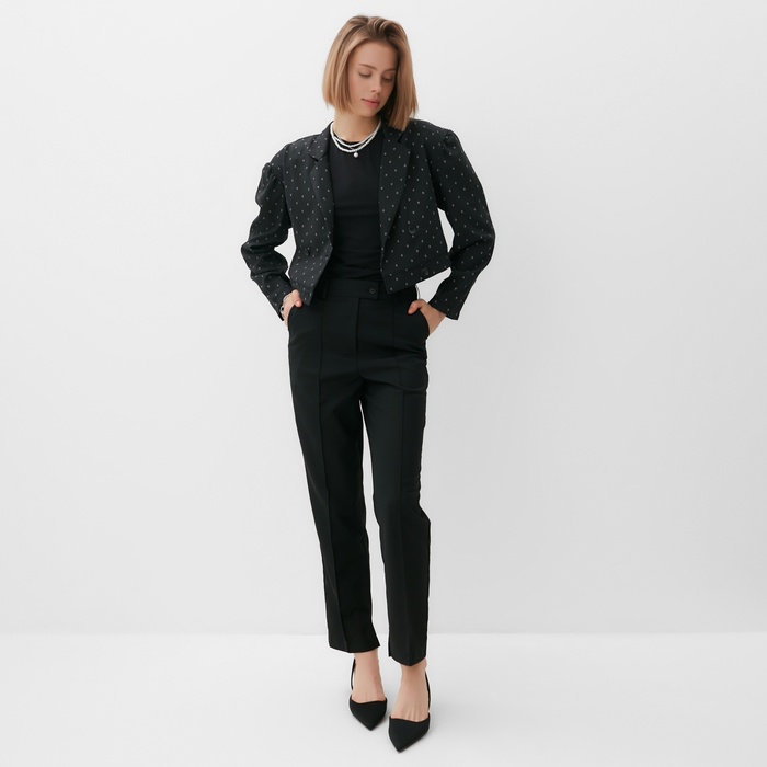 Жакет женский MINAKU: Green trend цвет чёрный, р-р 46 47990