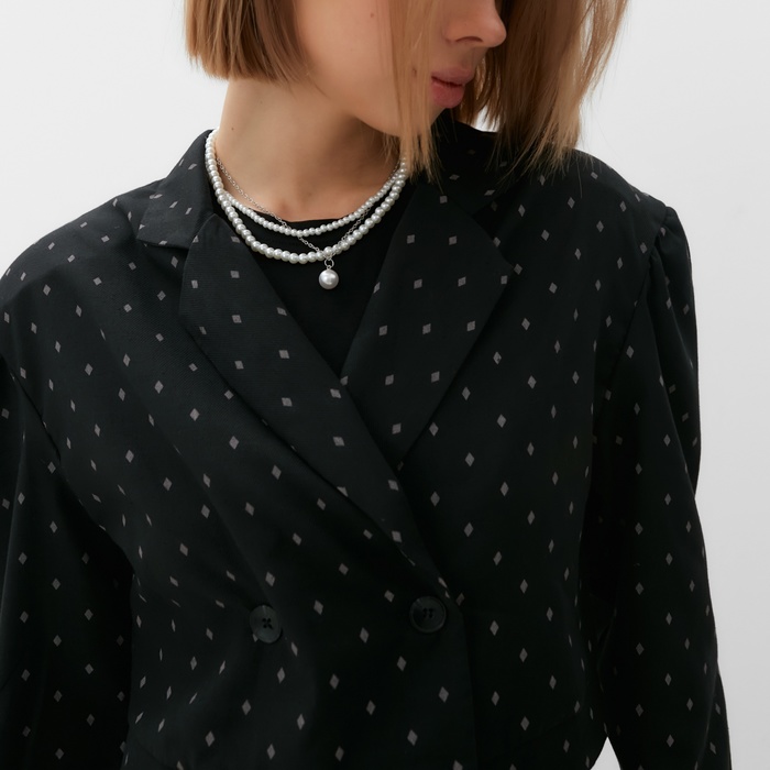 Жакет женский MINAKU: Green trend цвет чёрный, р-р 46 47990