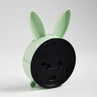 Часы - будильник настольные «Зайчик», плавный ход, циферблат d=10 см, 16.5×11 см, от батареек АА - Фото 4