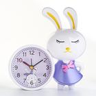 Часы - будильник настольные «Зайка», плавный ход, циферблат d-8.7 см, 15×16 см, АА - Фото 1