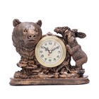 Часы настольные "Каминные. Медведица", дискретный ход, 23 х 8.7 х 19 см, d-7 см - фото 9075448