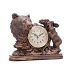 Часы настольные "Каминные. Медведица", дискретный ход, 23 х 8.7 х 19 см, d-7 см - фото 6335740