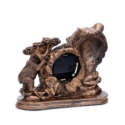 Часы настольные «Каминные. Медведица», 23×8.7×19 см, d=7 см, от батарейки 1×АА