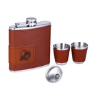 Подарочный набор «Волк»: фляжка 180 мл, 2 стопки, воронка - Фото 2