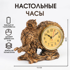 Часы настольные интерьерные "Каминные. Умный филин", 14 х 6.5 х 11.5 см, циферблат d-6 см - Фото 1