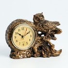 Часы настольные интерьерные "Каминные. Умный филин", 14 х 6.5 х 11.5 см, циферблат d-6 см - Фото 4