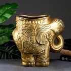 Фигурное кашпо "Слон средний", золото 6 л/ 35х22х35см - Фото 3