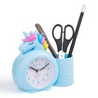 Часы - органайзер с будильником «Милый единорог», дискретный ход, d=6.5 см, 12.5×9 см, АА - Фото 3