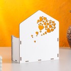 Кашпо деревянное "Конверт Облако сердец", белый, 16×6.8×18.5 см - фото 21130522