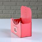 Кашпо деревянное "Рюкзачок открытый", коралловый, 20×9×21 см 5241966