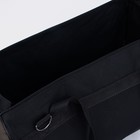 Сумка дорожная, 3 отдела на молниях, наружный карман, длинный ремень, цвет чёрный/хаки - Фото 3