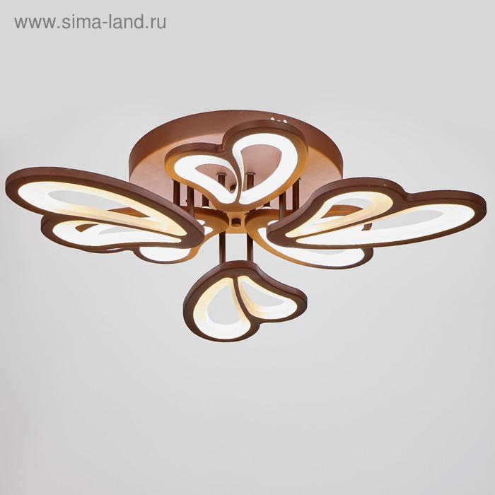 Люстра с ПДУ 661342/12 LED 140Вт диммер 3 режима 3000-6000К кофе 59x59x8 см BayerLux