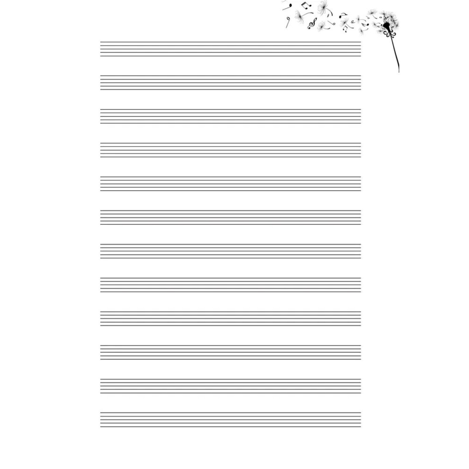 50 Sheets Blank 12 Stave Music Manuscript Paper Etsy