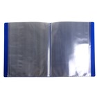 Папка с 60 прозрачными вкладышами А4, 800мкм, торцевой карман с бумажной вставкой, синяя - Фото 2