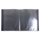 Папка с 80 прозрачными вкладышами А4, 800мкм, торцевой карман с бумажной вставкой, серая - Фото 2
