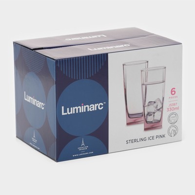 Стакан высокий Luminarc STERLING, 330 мл, стекло, розовый