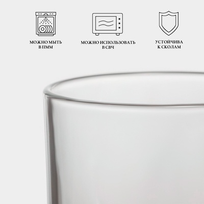 Кружка Luminarc Troquet, 250 мл, стекло, прозрачная