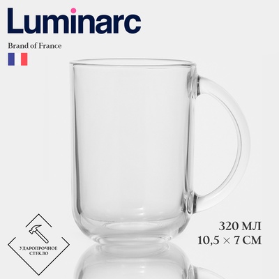 Кружка Luminarc Troquet, 320 мл, стекло, прозрачная