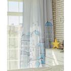 Комплект штор "Этель" Sweet home blue 145*260 см-2 шт, 100% п/э, 140 г/м2 - Фото 4