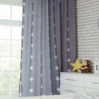 Комплект штор "Этель" Grey stars 145*260 см-2 шт, 100% п/э, 140 г/м2 - фото 2071669