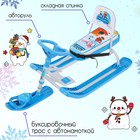 Снегокат «Тимка спорт 4-1 ми-ми-мишки», ТС4-1/ММ1, со спинкой и ремнём безопасности, цвет голубой/белый - Фото 2
