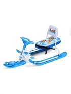Снегокат «Тимка спорт 4-1» Три кота, голубой, белый, со спинкой, ТС4-1/ТК Nika Kids - Фото 6