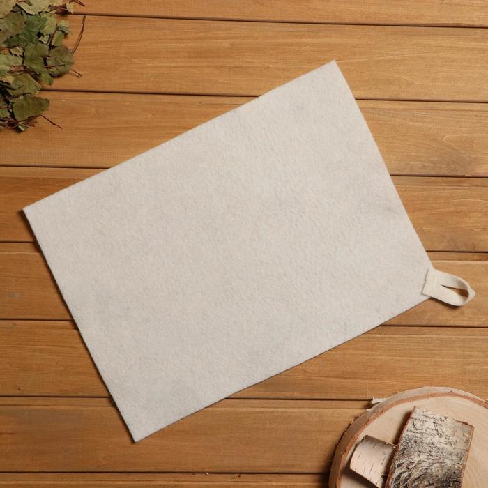 Коврик для бани и сауны, светлый, 40×30 см - Фото 1