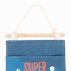 Кармашек текстильный Этель "Super hero", 3 отделения, 26х50 см, водонепроницаемый - фото 119408438