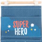 Кармашек текстильный Этель "Super hero", 3 отделения, 26х50 см, водонепроницаемый - фото 119408439