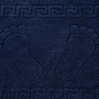 Полотенце для ног жаккард Ножки 50х70см, цв.тёмно-синий, 700г/м, хлопок 100% - Фото 3