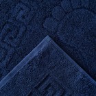 Полотенце для ног жаккард Ножки 50х70см, цв.тёмно-синий, 700г/м, хлопок 100% - Фото 4