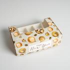 Коробка для эклеров с вкладышами - 5 шт «Happy New Year», 25,2 х 15 х 7 см - фото 318388964