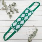 Мочалка-лента для тела хлопковая Доляна «Узор», 40×11 см, цвет МИКС - Фото 1